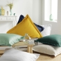 Lot de 2 draps housse king size 180 x 200 cm coton 57 fils Blanc