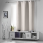Lot de 2 Rideaux 140 x 180 cm occultant uni occult Ivoire