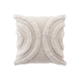 Coussin dehoussable 40 x 40 cm polycoton tufte Zita Naturel