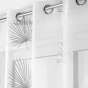 Voilage grande hauteur 140 x 280 cm voile sablé brodé Palmaris Gris