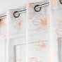 Voilage a oeillets 140 x 240 cm voile sablé  imprimé metallisé Joyce Or rose