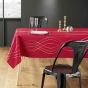 Nappe rectangle 150 x 240 cm polyester imprime metallise elona Rouge/or