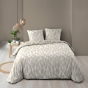 Parure de couette réversible + 240 x 220 cm coton 57 fils + 2 taies Mareva