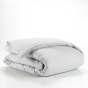 Housse de couette 1 personne 140 x 200 cm uni 57 fils lina Blanc