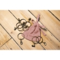 Rideau ajustable + 8 anneaux pince gaze de coton 140 x 300 cm gaïa rose pêche Rose
