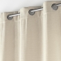 Lot de 2 Rideaux a oeillets 140 x 260 cm velours jacquard Mika Beige