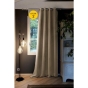 Lot de 2 Rideaux grande hauteur occultant + isolant phonique polaire L140 x H280 cm Inuit Beige