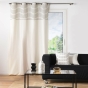 Rideau tamisant 140 x 240 cm coton recyclé + fils coupés Linechic Naturel