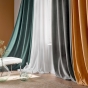 Lot de 2 Rideau tamisant 135 x 260 cm velours uni Novana Miel