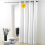 Lot de 2 Rideaux unis oeillets metal 140 x 260 cm polyester uni Essentiel Blanc