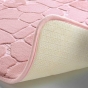 Tapis de bain 50 x 120 cm microfibre unie relief ricochet Rose Poudre