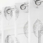 Voilage a oeillets 140 x 240 cm effet lin tissé imprime Indila Blanc