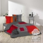 Pack housse de couette 220x240 cm Quadro + drap housse 140x190x30 Blanc