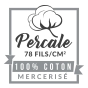 Pack housse de couette + drap housse + 2 taies 220 x 240  cm en percale de luxe Anthracite