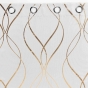 Lot de 2 Rideaux occutlant 135 x 240 cm métallisé Elise Blanc/Or