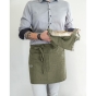 Tablier serveur gaze de coton 45 x 80 cm gaia romarin Kaki