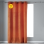 Lot de 2 Rideaux tamisant 140 x 240 cm velours doux Velvetine orange