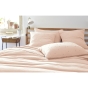 Taie d'oreiller gaze de coton brodée fil or 50 x 70 cm Gaia Chic Rose