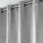 Rideau grande hauteur 135 x 280 cm occultant velours frappé Melodie Gris