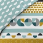 Pack parure de couette 240 x 220 cm Doris + DH 140x190 cm Blanc