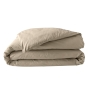 Housse de couette 2 personnes 260 x 240 cm percale de coton 78 fils Sable
