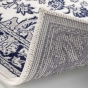 Tapis rectangle 68 x 110 cm viscose tissee cherine Bleu
