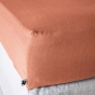 Drap-housse 160 x 200 cm en Lyocell - bonnet 35 cm Lysandre Terracotta