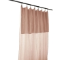 Rideau ajustable + 8 anneaux pince gaze de coton 140 x 300 cm guimauve Rose