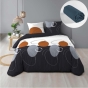Pack parure de couette 220 x 240 cm Oblis + drap housse (140) Bleu