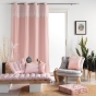 Lot de 2 rideaux tamisant en coton 140 x 240 cm Artchic Rose