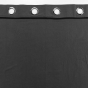 Lot de 2 rideaux à oeillets 140 x 240 cm Coton lavé Linette Anthracite