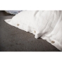 Housse de couette double gaze de coton Bio 240x220 cm 4 taies Blanc/Rose