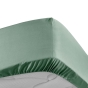 Lot de 2 Drap housse percale de coton 78fils ultra doux 160 x 200 cm Tilleul