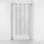 Voilage a oeillets 140 x 240 cm voile sablé brodé Olyympia Blanc