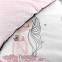 Pack parure de couette enfant 140x200 cm Pte étoile + drap housse 90x190 Blanc