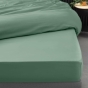 Drap housse 180 x 200 cm bonnet 30 cm percale de coton 78 fils Tilleul