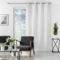 Rideau a oeillets 140 x 260 cm jacquard Floriss Blanc