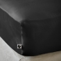 Drap housse 140 x 190 cm bambou salomé truffe Noir