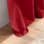 Rideau uni a oeillets 140 x 260 cm microfibre Absolu Rouge
