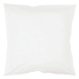 Taie d'oreiller volant plat 63 x 63 cm uni 57 fils lina  + point bourdon Blanche