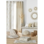 Rideau a oeillets 140 x 280 cm polyester imprime metallise sunny gold Sans