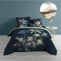 Pack housse de couette 220x240 cm Midnight + drap housse 140x190 Blanc