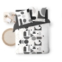 Housse de couette 260 x 240 cm coton 42 fils + 2 taies Chilipop noir