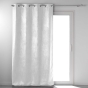 Lot de 2 Rideaux occultant 135 x 240 cm Imprimé ton sur ton Mélodie Blanc