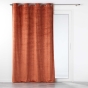 Rideau occultant à oeillets 140 x 240 cm en velours relief Analia Orange