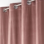 Lot de 2 Rideaux tamisant à oeillets 140 x 260 cm velours relief Velouriane Rose