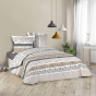 Pack housse de couette 220x240 cm Zibra + drap housse 140x190 Blanc