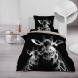 Pack parure de couette 140 x 200 cm 100% coton Coumba + drap housse 90 x 190 cm Blanc