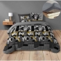 Pack parure de couette 240 x 220 cm Bigcity + DH 140x190 cm Gris