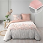 Pack housse de couette 240 x 220 cm Magdalena + DH 140 x 190 cm Rose